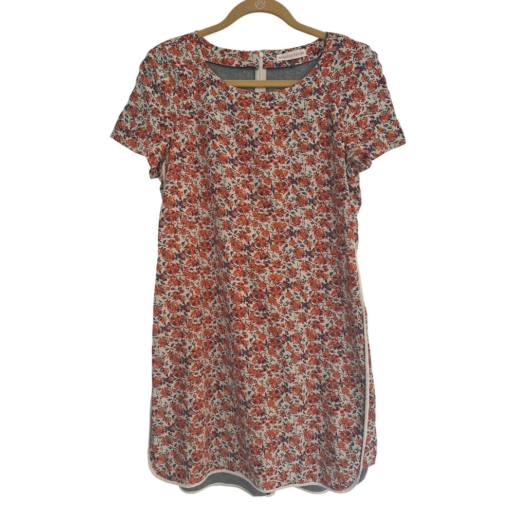 Rebecca Taylor Multicolor  Floral-print Silk Mini Dress size‎ 8